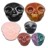 crystal flat skull head carvings