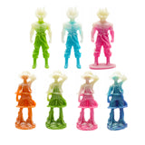 Luminous Goku and Luffy carvings