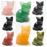 Crystal cat small carvings 【7 kinds】