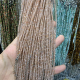 faceted beads spinel anklet