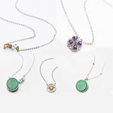 Crystal pendant necklaces 【5kinds copper chains】