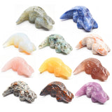 Crystal crocodile carvings