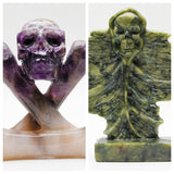 Crystal skull carvings【2 kinds $32-$55 each】
