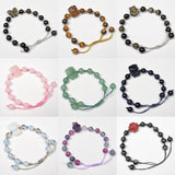 nature crystal carving diy adjustable bracelet