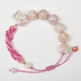 nature crystal carving diy adjustable bracelet