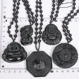Adjustable Obsidian Pendent sweater chain(15 kinds,$9 each)