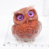 【Orgenite chips owl】Popular customers customize natural crystal ships material owls