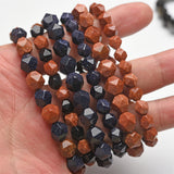 Faceted golden blue sandstone bracelets【$3-$3.5 each】