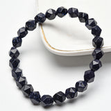 Faceted golden blue sandstone bracelets【$3-$3.5 each】