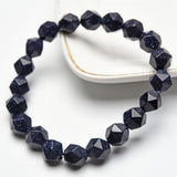 Faceted golden blue sandstone bracelets【$3-$3.5 each】