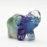 Rainbow Fluorite elephant carvings【$6 each】