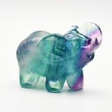 Rainbow Fluorite elephant carvings【$6 each】