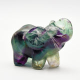 Rainbow Fluorite elephant carvings【$6 each】