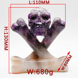 Crystal skull carvings【2 kinds $32-$55 each】