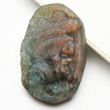 Labradorite flat pendant carvings【 3 designs,Strong flash 】