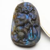 Labradorite flat pendant carvings【 3 designs,Strong flash 】