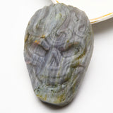 Labradorite flat pendant carvings【 3 designs,Strong flash 】
