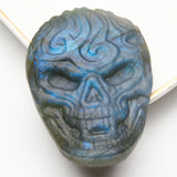 Labradorite flat pendant carvings【 3 designs,Strong flash 】