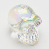 Rainbow glass skull head carvings