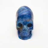 Blue Kyanite&Garden quartz skull head carvings