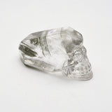 Blue Kyanite&Garden quartz skull head carvings