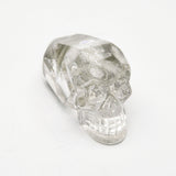 Blue Kyanite&Garden quartz skull head carvings