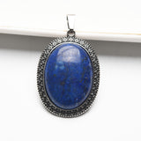 Crystal oval pendant【copper setting】
