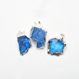 Color plating clear quartz pendant