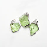 Color plating clear quartz pendant