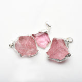 Color plating clear quartz pendant