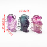 Amazing Rainbow Fluorite dinosaur Carvings【New! Tyrannosaurus Rex】