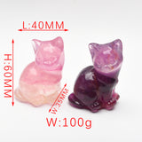 NEW Rainbow Fluorite Carvings【Cats & Owls】