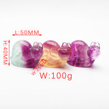 NEW Rainbow Fluorite Snail Carvings