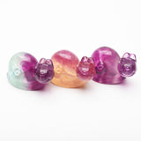 NEW Rainbow Fluorite Snail Carvings