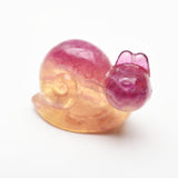NEW Rainbow Fluorite Snail Carvings