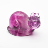 NEW Rainbow Fluorite Snail Carvings