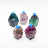 Fluorite tower carvings