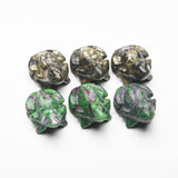 Ruby and Pyrite frog carvings【new!】