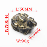 Ruby and Pyrite frog carvings【new!】