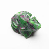 Ruby and Pyrite frog carvings【new!】
