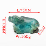 Fluorite money bag and buffalo carvings【new!】