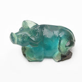 Fluorite money bag and buffalo carvings【new!】