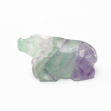 Fluorite money bag and buffalo carvings【new!】