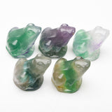 Fluorite frog and mouse carvings 【new!】