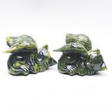Green jade angel cat carvings