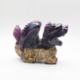 Fluorite Carvings!【Fish Octopus Dragon designs 】