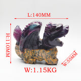 Fluorite Carvings!【Fish Octopus Dragon designs 】