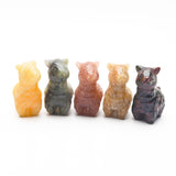 Crystal alpaca carvings
