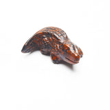 Crystal crocodile carvings