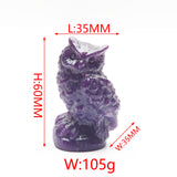 Various owl carvings
